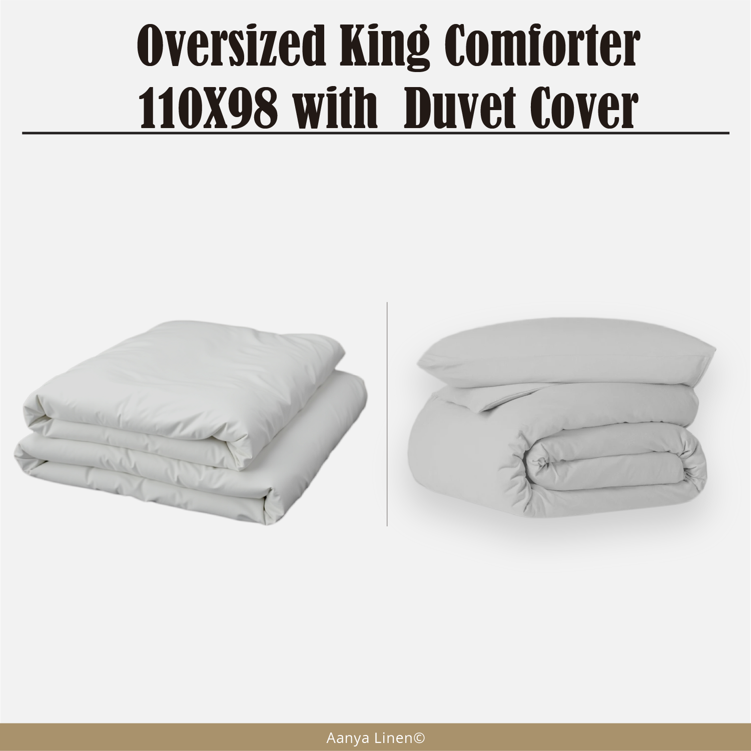 Oversized King Comforter 110 x 98 with Duvet Cover