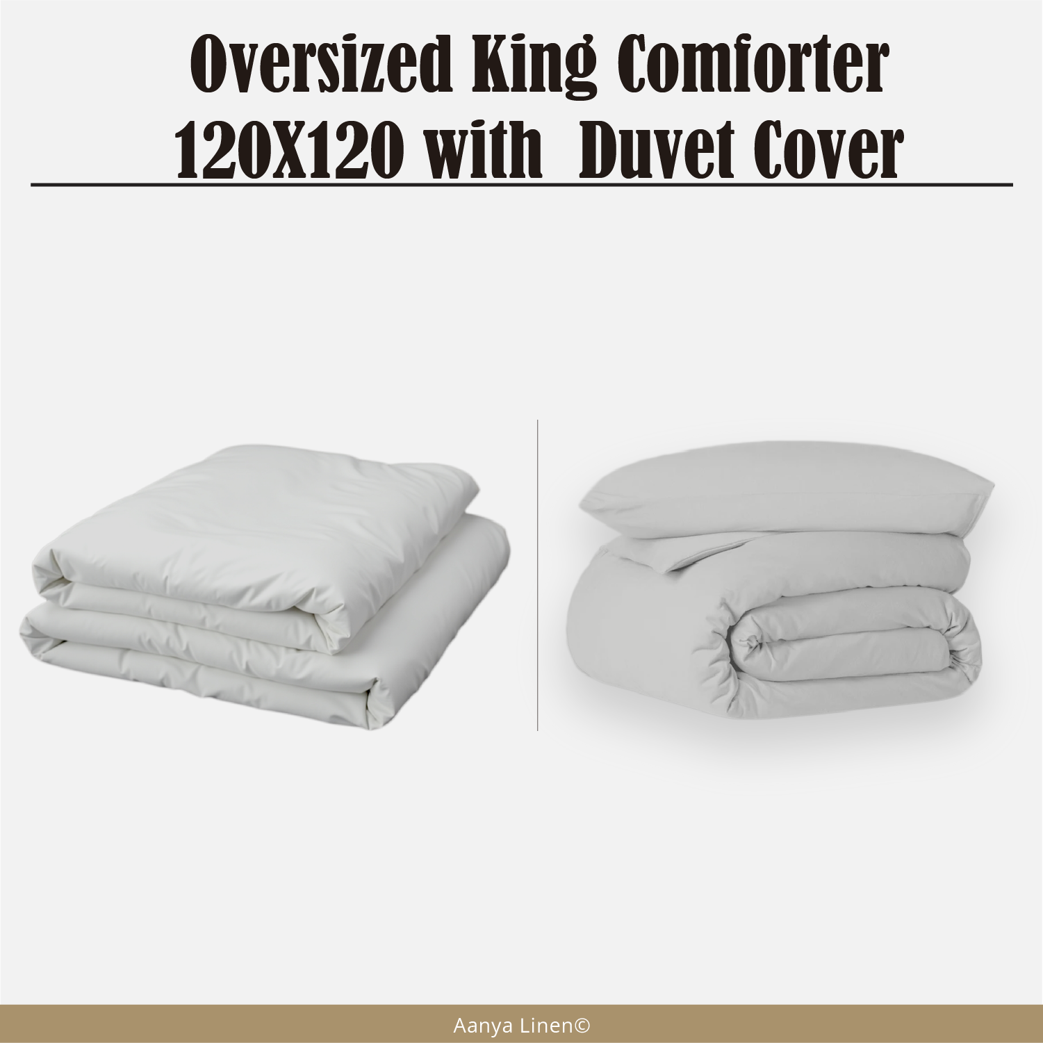 Oversized King Comforter 120 x 120 with Duvet Cover