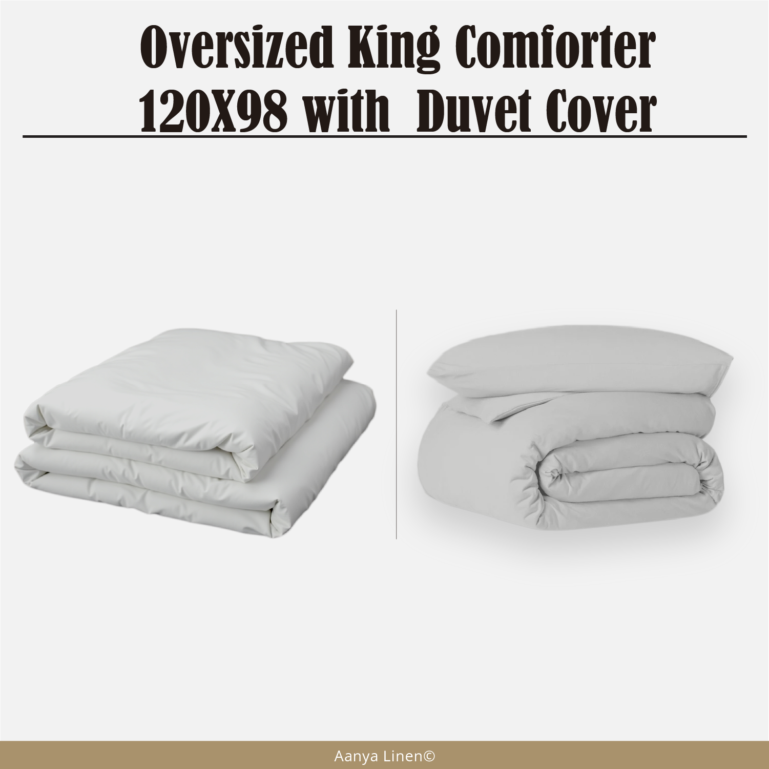 Oversized King Comforter 120 x 98 with Duvet Cover