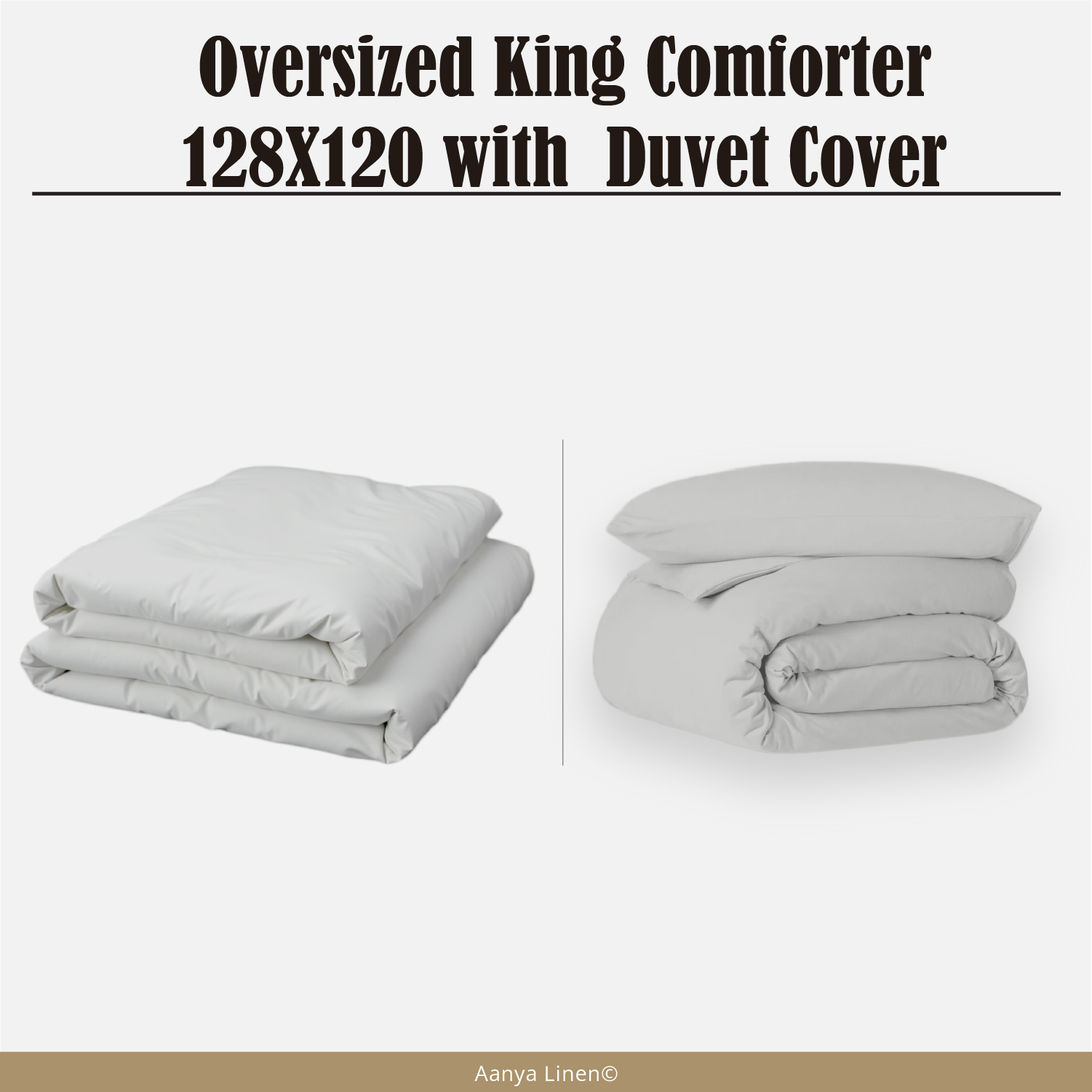 Oversized king Comforter 128 x 120 with Duvet Cover