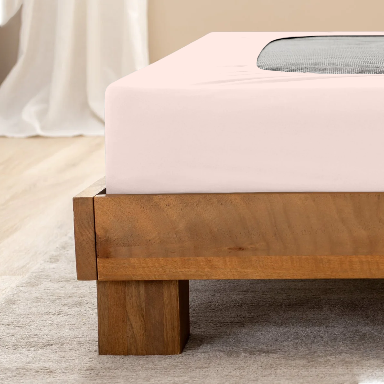 Peach Box Spring Cover