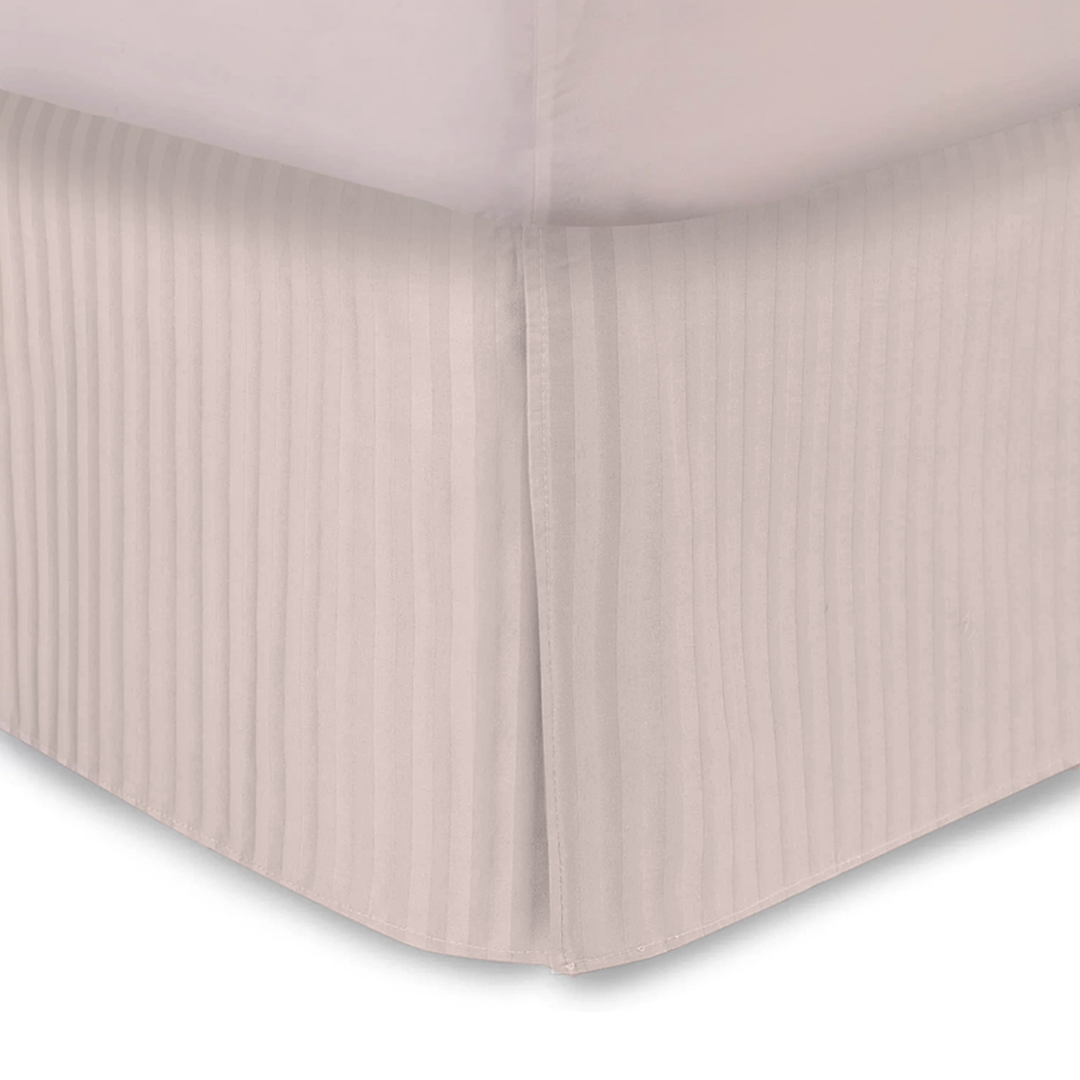 Peach Striped Bed Skirt (Comfy 300TC)