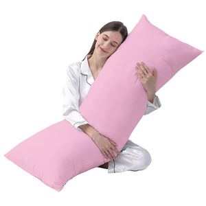 Pink Body Pillow Cover Solid Comfy Sateen