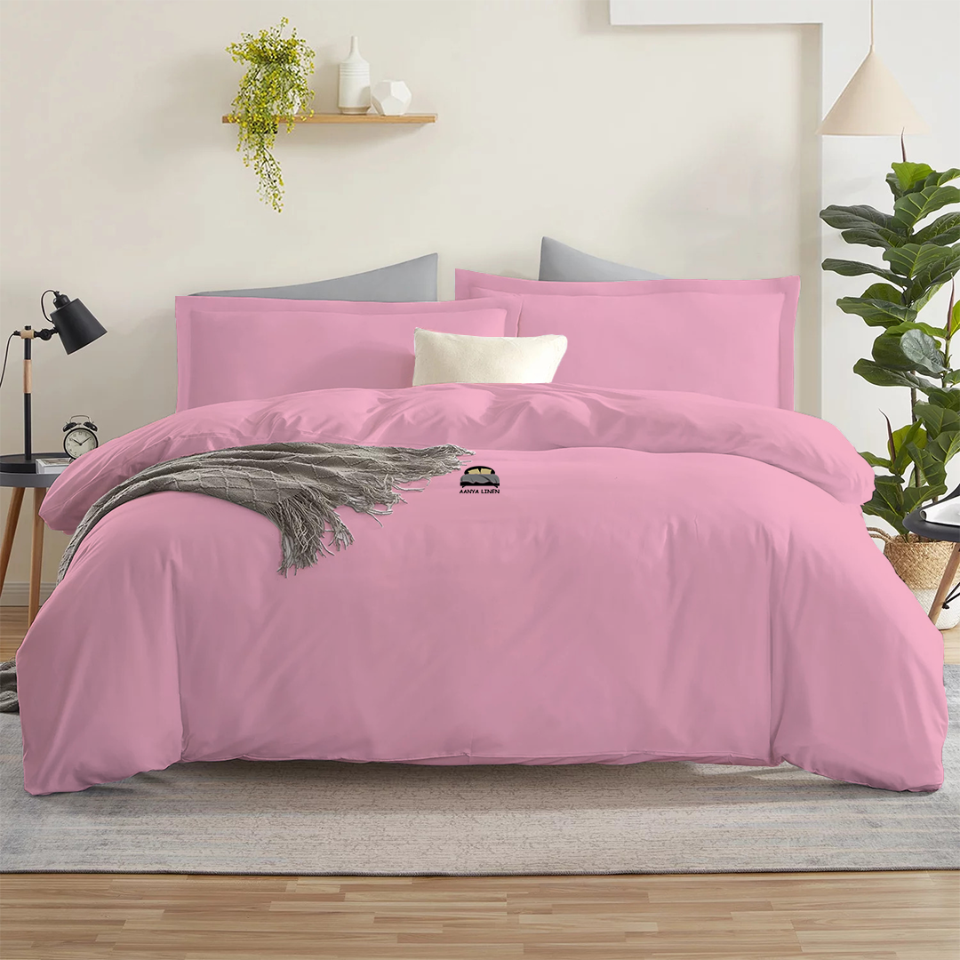 Pink Duvet Cover Set 300 TC King, Queen AanyaLinen