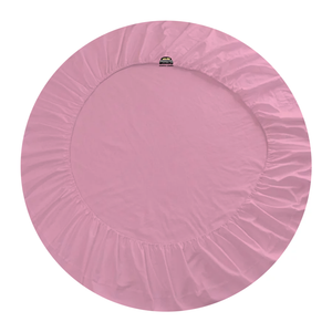 Pink Round Fitted Sheet Only Comfy Solid Sateen