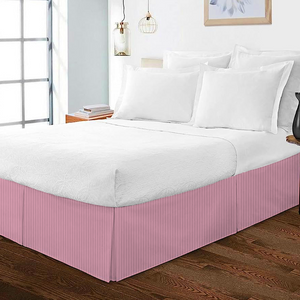 Pink Stripe Bed Skirt (Comfy - 300TC)