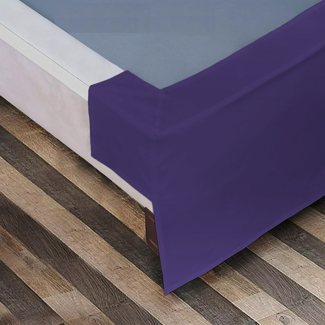 Purple Bed Skirt Solid Comfy Sateen