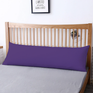 Purple Body Pillow Cover Solid Comfy Sateen