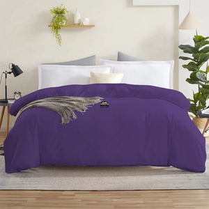 Purple Duvet Cover Solid Comfy Sateen