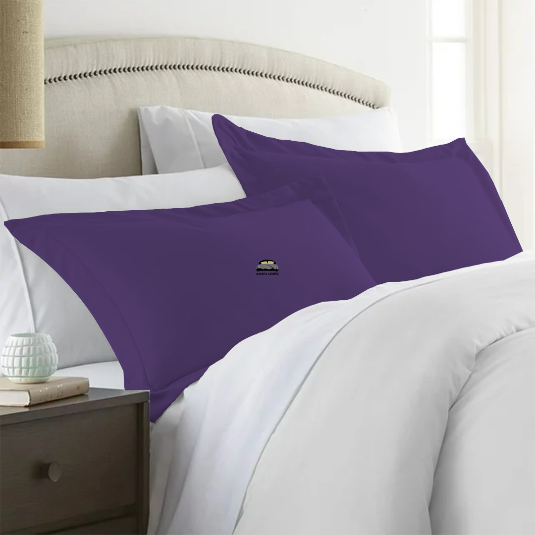 Dark Purple Pillow Shams For your better sleep AanyaLinen