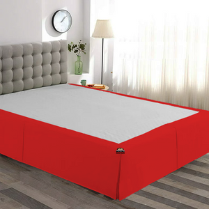 Blood Red Bed Skirt Solid Sateen Comfy