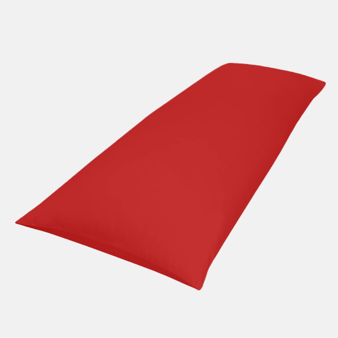Red Body Pillow Cover Solid Comfy 