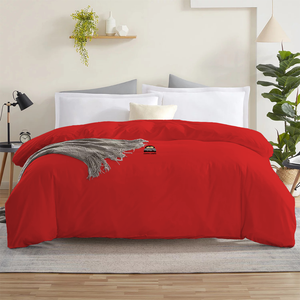 Red Duvet Cover Only Solid Comfy Sateen