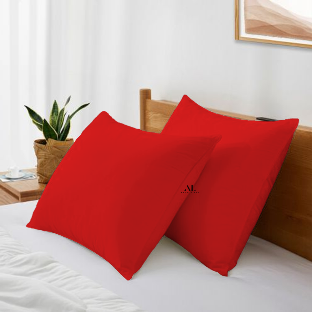 Luxury Red Pillowcases AanyaLinen