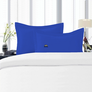Royal Blue Pillow Shams Solid Comfy Sateen