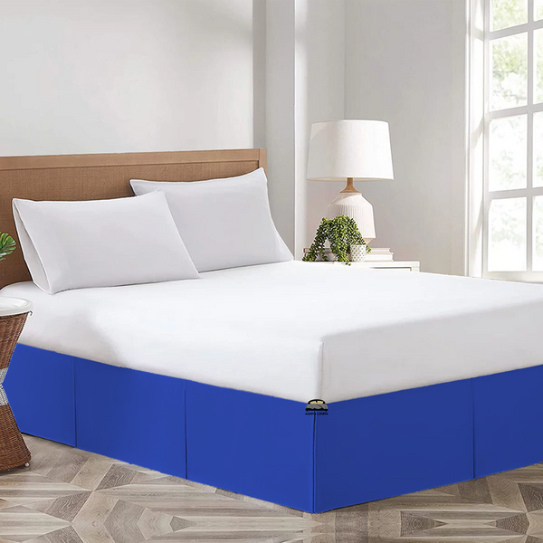 Royal Blue Bed Skirt AanyaLinen
