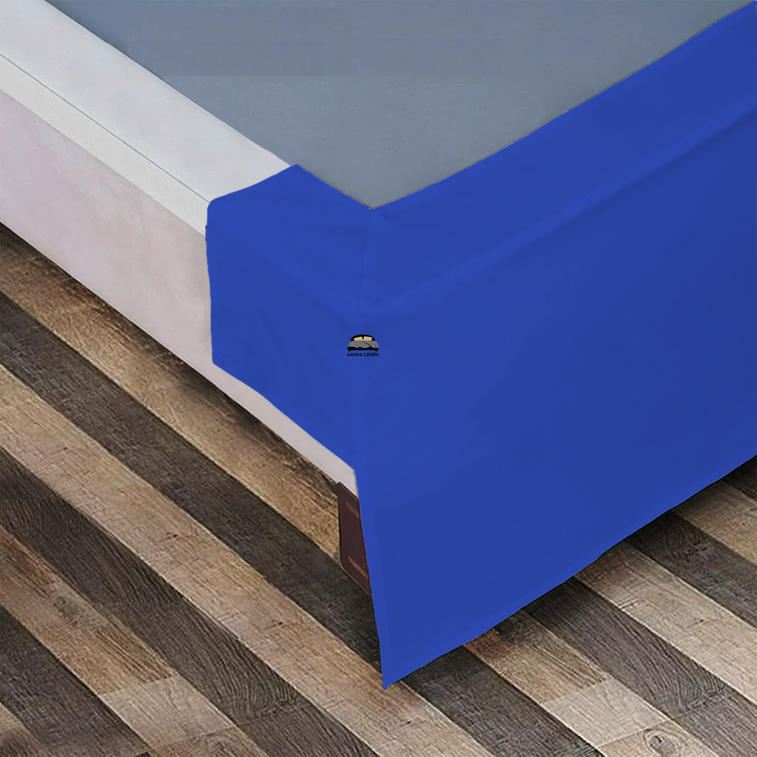 Royal Blue Bed Skirt AanyaLinen