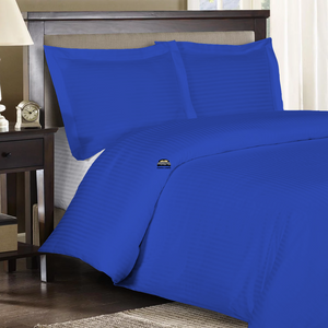 Blue Stripe Duvet Cover Set Comfy Sateen