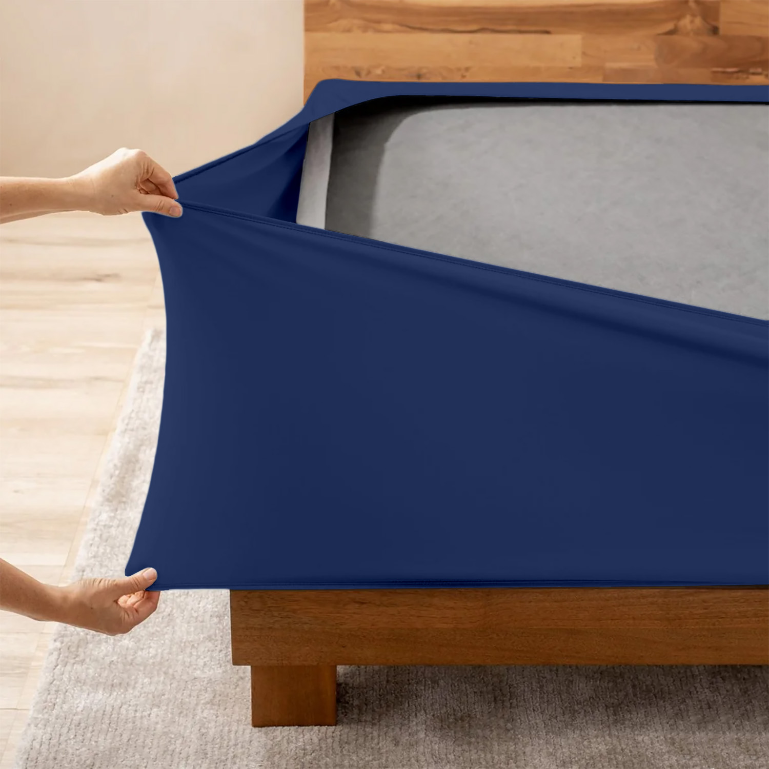 Royal Blue Box Spring Cover