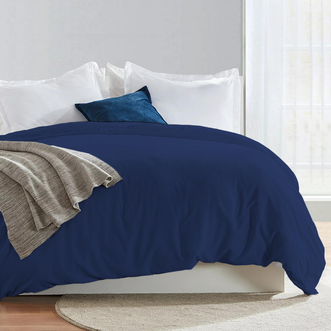 Royal Blue Duvet Cover Solid Comfy Sateen