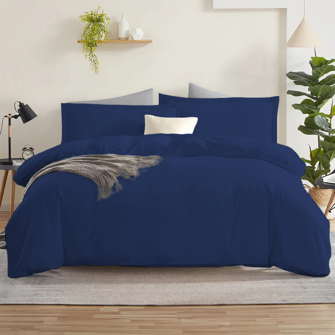 Royal Blue Duvet Cover Set Cal-king/King, image size:1080x1080