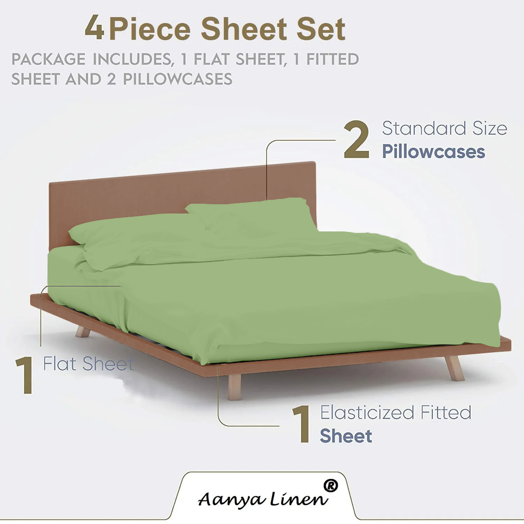 Sage Green Waterbed Sheet Set