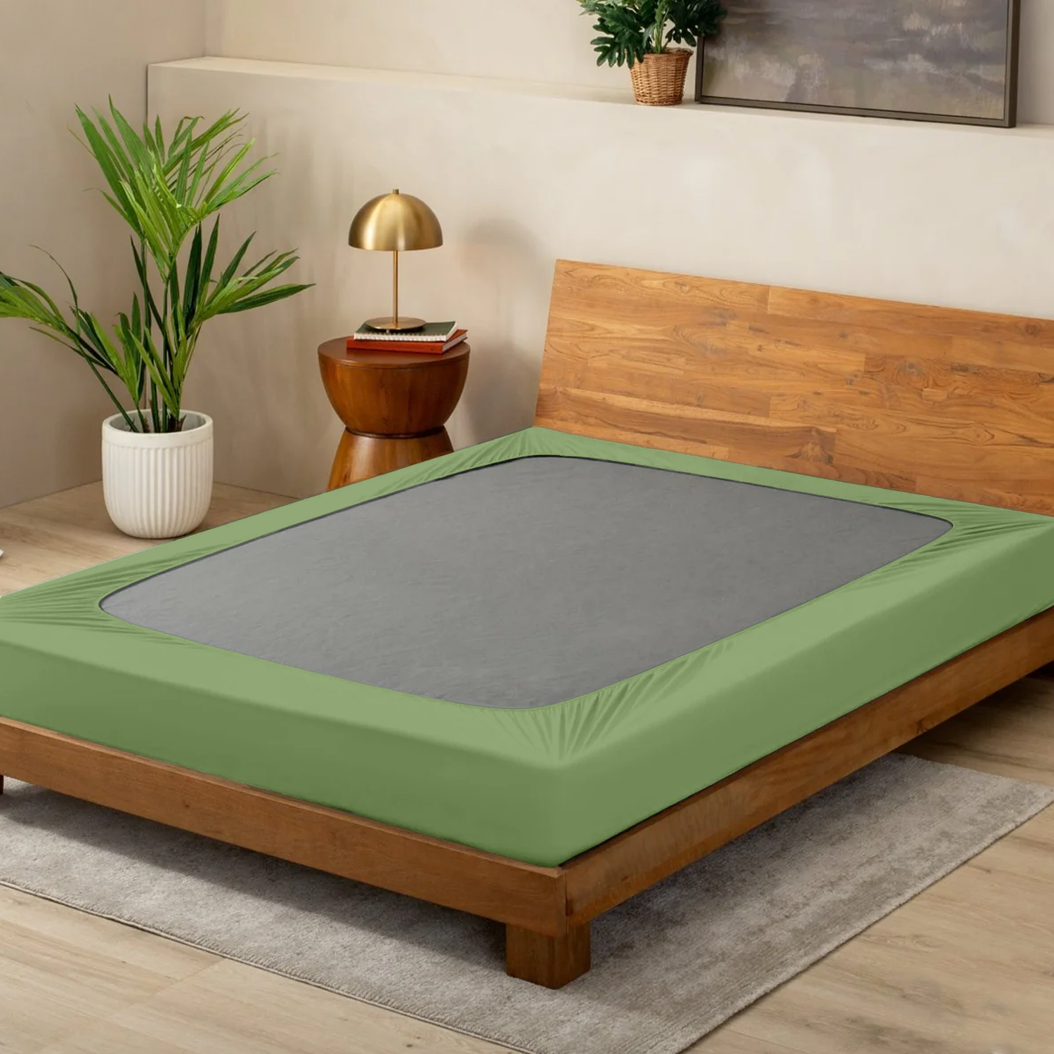 Sage Green Box Spring Cover
