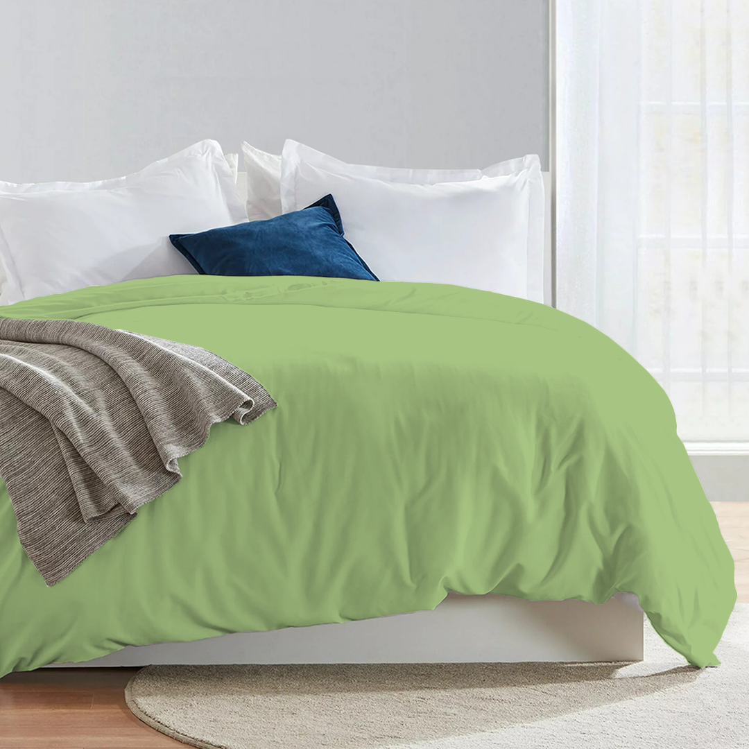 Sage Duvet Cover Solid Comfy Sateen