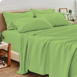 Sage Sheet Set with Extra Pillowcase Solid Bliss Sateen