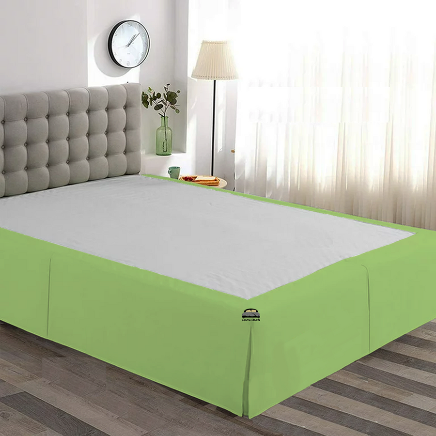Sage Green Bed Skirt | Flat 20% Off - AanyaLinen