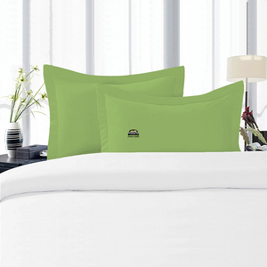 Sage Pillow Shams Solid Comfy Sateen