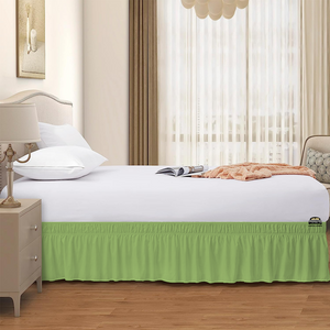 Sage Wrap Around Bed Skirt Solid Comfy Sateen