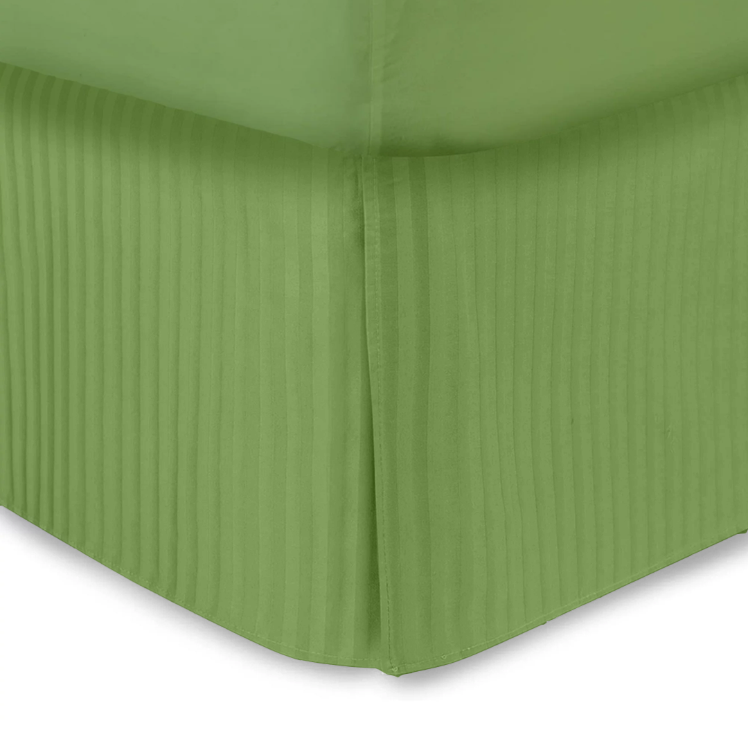 Sage Stripe Bed Skirt (Comfy 300TC)