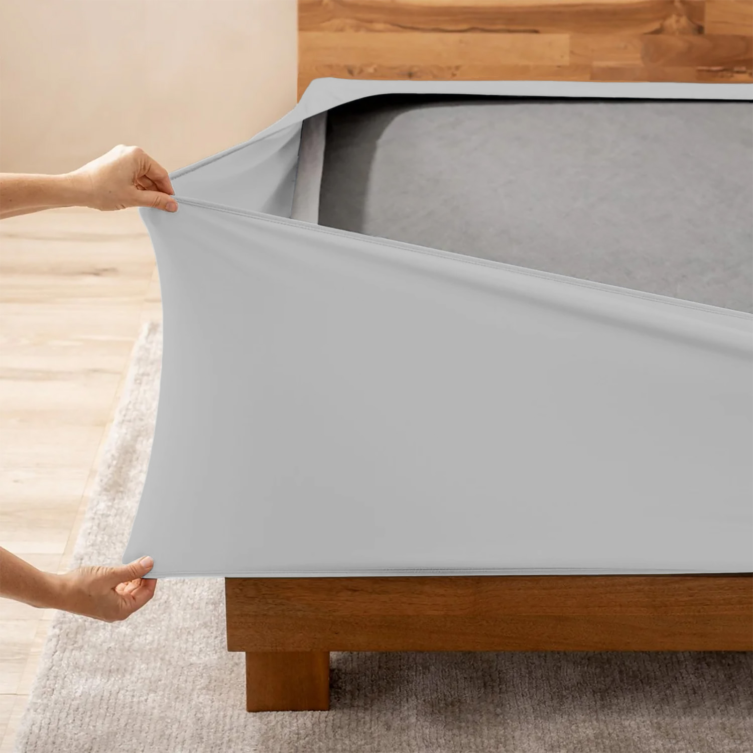 Light Grey Box Spring Cover