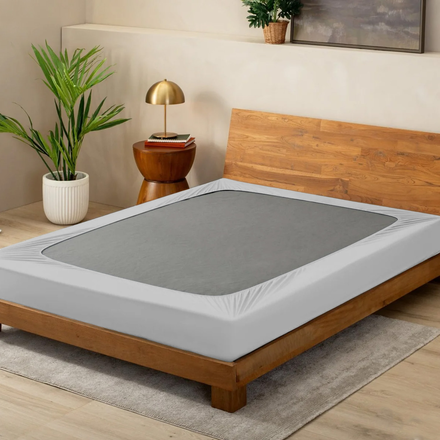 Light Grey Box Spring Cover