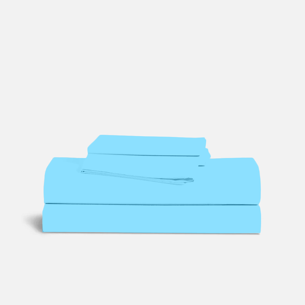 Light Blue Sheet Set Bliss Solid Sateen