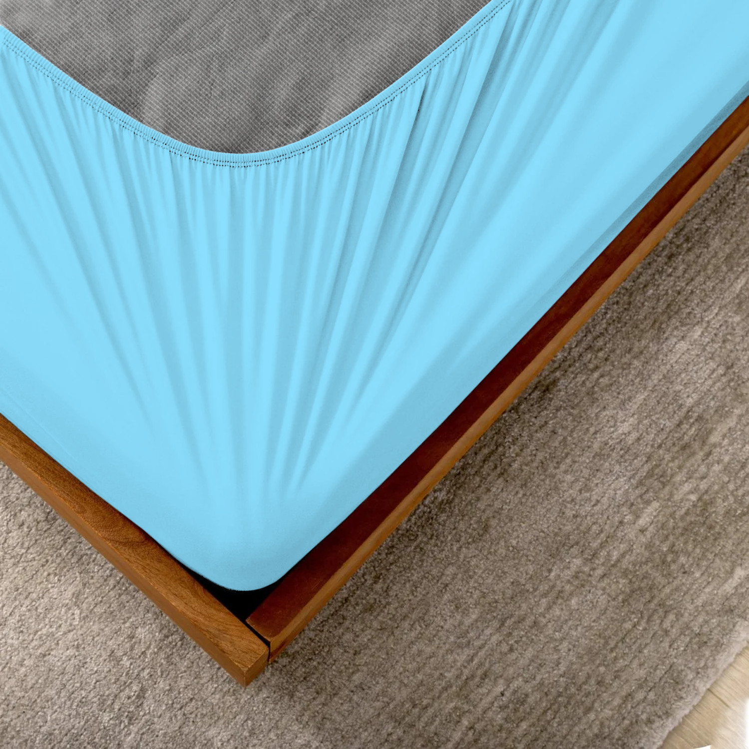 Light Blue Box Spring Cover