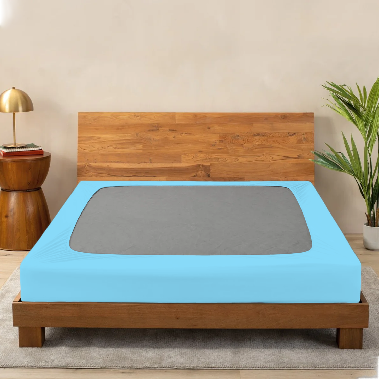 Light Blue Box Spring Cover