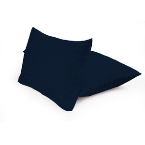 Navy Blue Striped Pillowcase Comfy Sateen