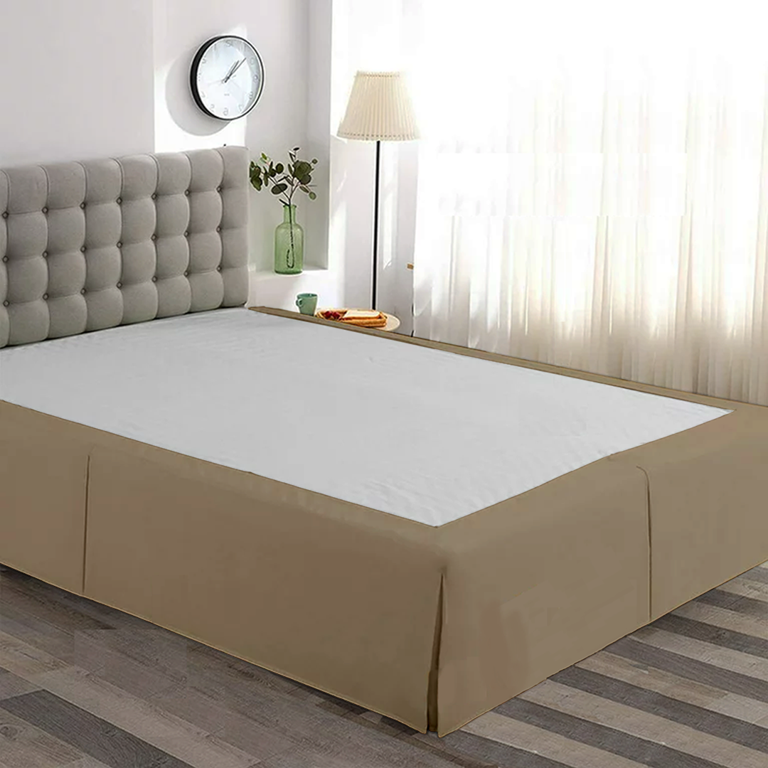 Taupe Bed Skirt Solid Bliss Sateen