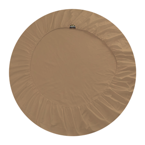 Taupe Round Fitted Sheet Only Comfy Solid Sateen