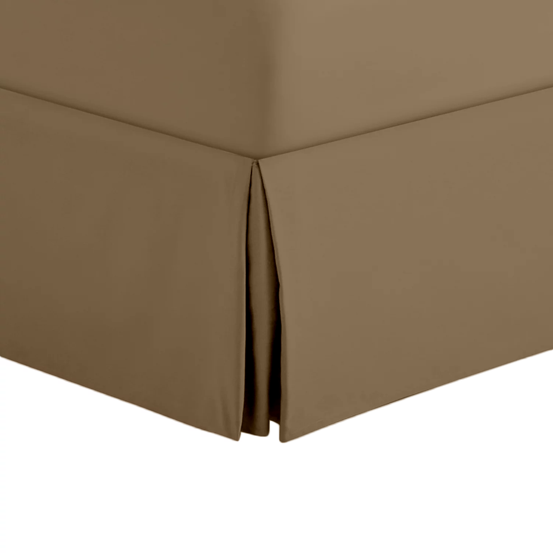 Taupe Bed Skirt Solid Bliss Sateen