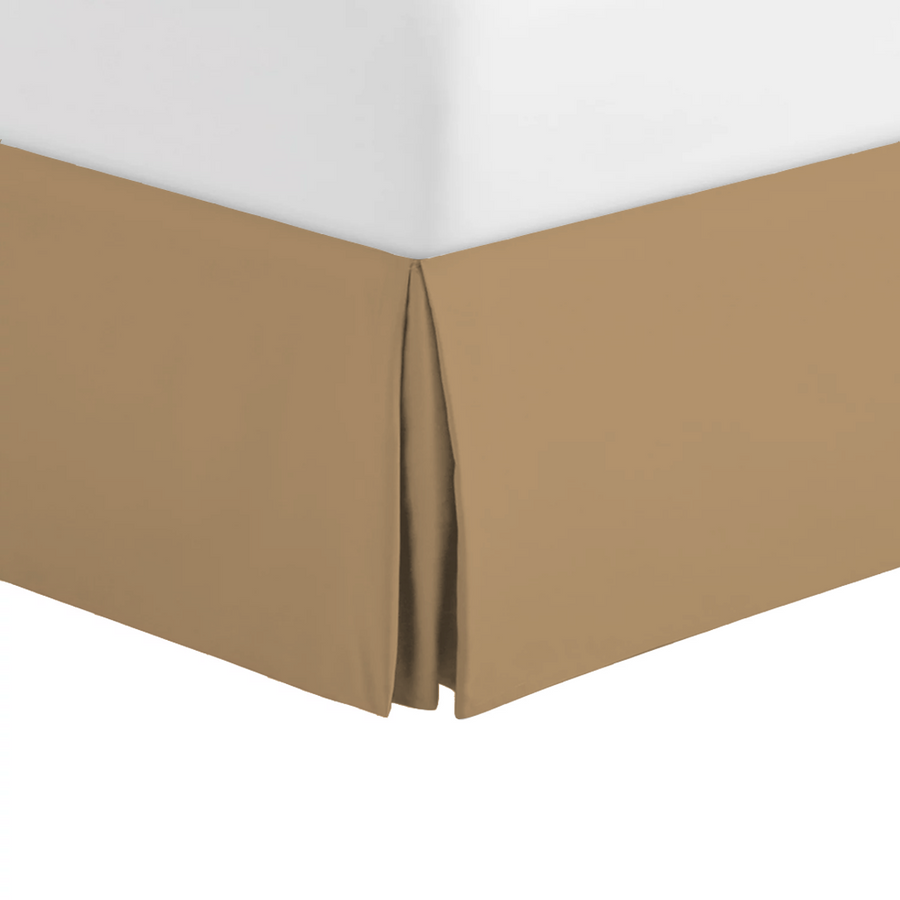 Get Taupe Bed Skirts 100 Cotton AanyaLinen