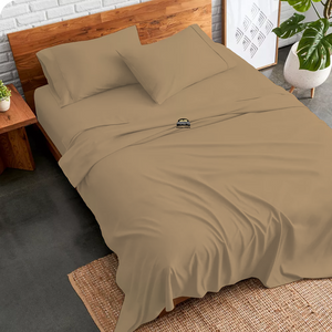 Taupe Sheet Set Bliss Solid Sateen