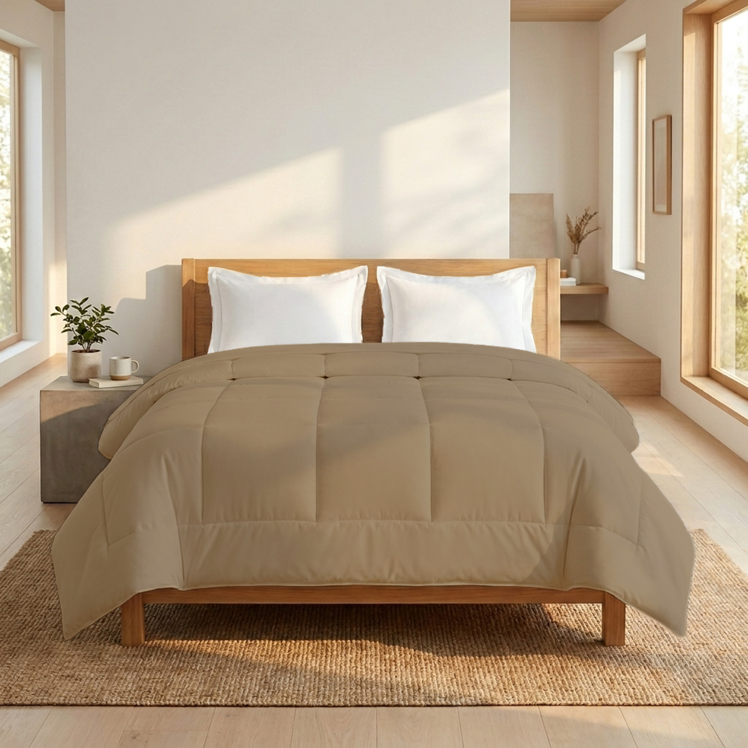 Taupe Comforter 400 GSM Bliss Cotton Sateen