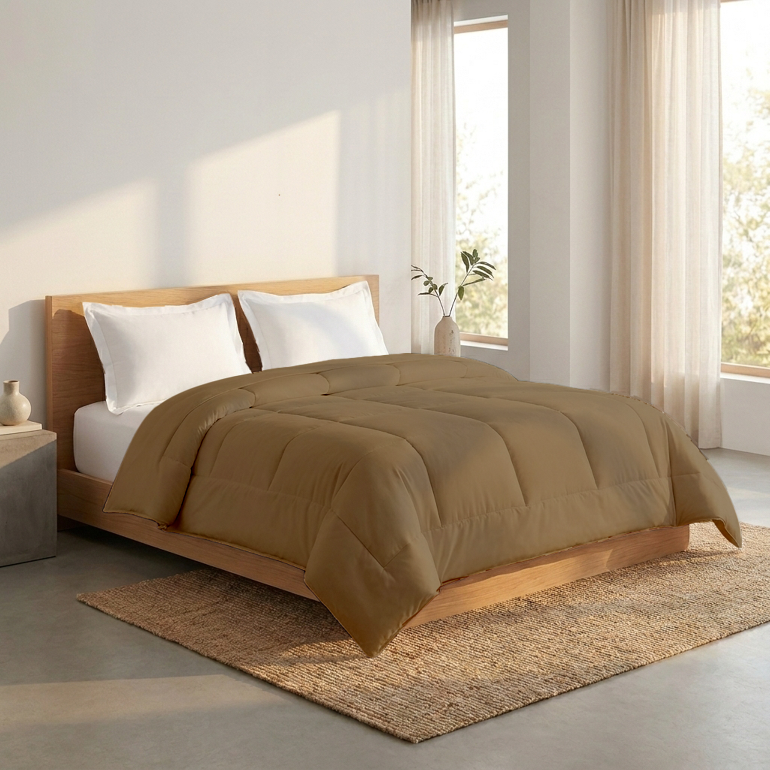 Comfy Taupe Comforter 400 GSM Cotton Sateen
