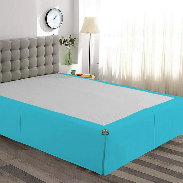 Get the Turquoise Bed Skirt | Flat 20% Off - AanyaLinen