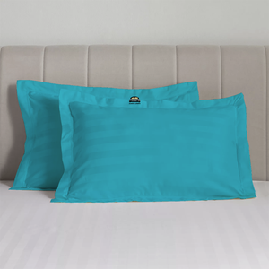 Turquoise Stripe Pillow Shams Comfy Sateen