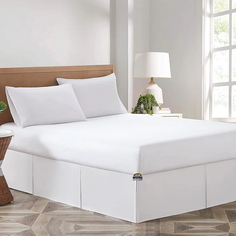 Full Size Bed Skirt Split Corners Aanya Linen