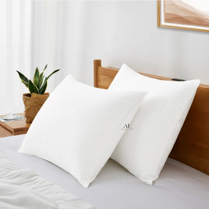 White Cotton Pillow Cases Solid Comfy Sateen